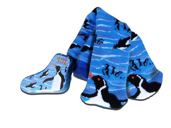 Magic Socks / Amazing Socks - Penguin (Blue)